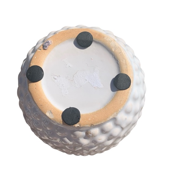 Hobnail white Ceramic Planter - Picture 3 of 5